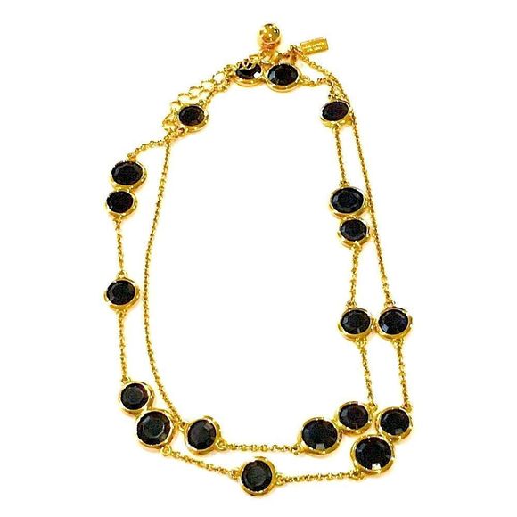 KATE SPADE Gold Tone & Black Crystal 32” Necklace - Picture 4 of 15